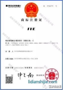 四川富驊新能源科技有限公司申請的FHE商標1