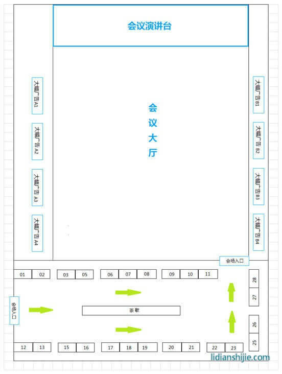 2019第二屆鋰電行業技術創新與應用發展高峰論壇會議現場平面圖